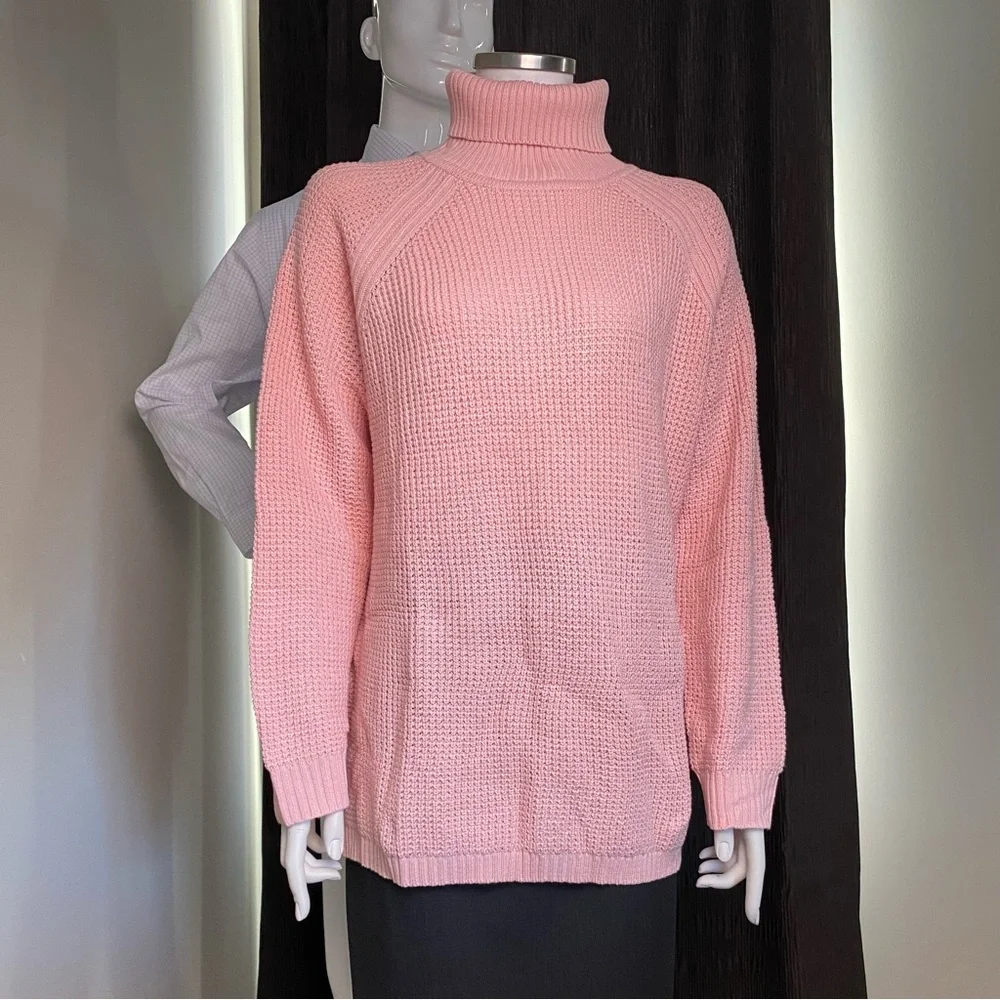 WOMEN WITHIN Pink Turtleneck Sweater, Large 18/20